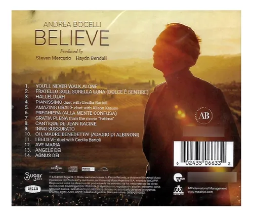 Cd Andrea Bocelli / Believe (2020)