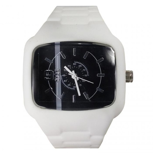 Relógio Pulso Air Watch Pulseira De Silicone M12 Branco