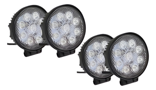 Parte De Suv Barco De 4pcs 27w Redondo Led Spot Haz Trabajo 