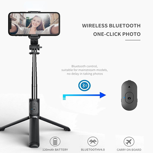 Selfie Stick Trípode Bluetooth 3 En 1 Teléfono Celular