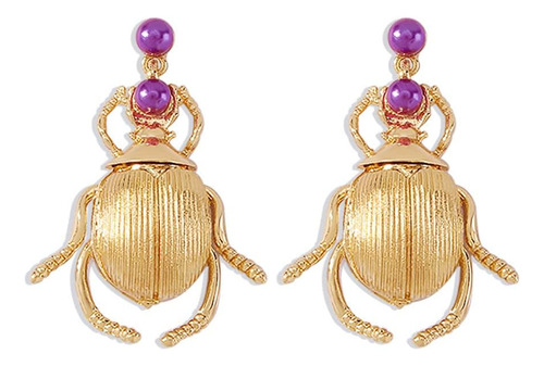 Pendientes Colgantes De Insectos Dorados Vintage Para Mujere