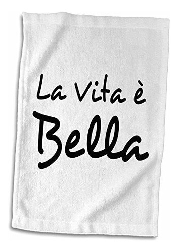 3d Rose La Vita E Bella Life Is Beautiful In Italian Black 