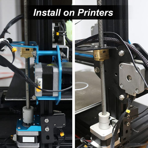 3×piezas Impresora 3d, Acoplador Eje, Doble Tornillo T8,