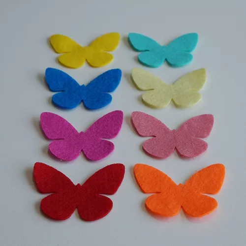 Borboleta Eva Glitter 4,5 Cm Bolo Fake 50 Unidades