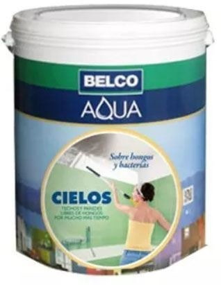 Pintura Belco Cielorraso Directo Sobre Hongos 4 Lts Blanco -