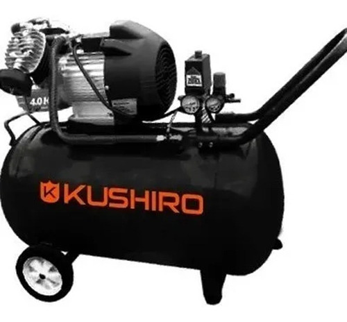 Compresor de aire eléctrico portátil Kushiro K100-4B monofásico 100L 4hp 220V negro