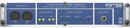 Interface De Áudio Rme Hammerfall Dsp Digiface 52 Canais Cor Azul