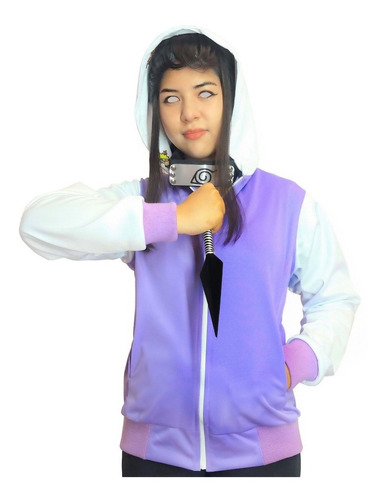 Chamarra Sola Hinata Naruto Shippuden Cosplay Chaqueta