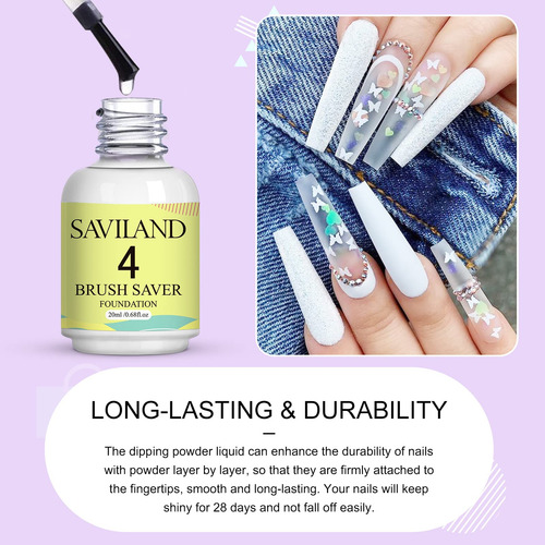 Saviland Juego De Polvo De Inmersión Líquido De 20 Ml, 11 Pi