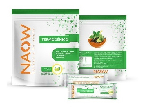 Bebida Instantanea Naow Termogenico 1 Stick Sabor A Limon