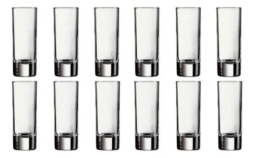 Jogo 12 Copos Dose Shot Vodka Tequila Pinga Licor 70ml Vidro