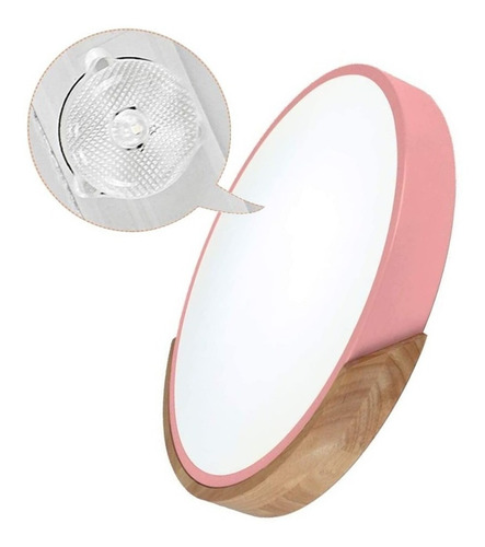 Imagen 2 de 6 de Lámpara led de pared, techo Serlux Panel LED Redondo Cerchio 18W color rosa 220V-240V por 1 unidad