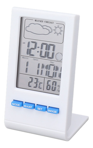 Higrómetro Digital Blanco Blanco Con Pantalla Lcd, Termómetr