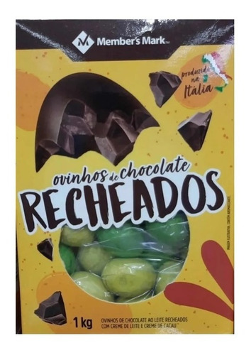 Imagem 2 de 2 de Ovinhos De Chocolate Importados Pascoa 1kg Members Marks
