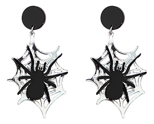 Pendientes De Halloween Con Forma De Araña Negra, Pendientes