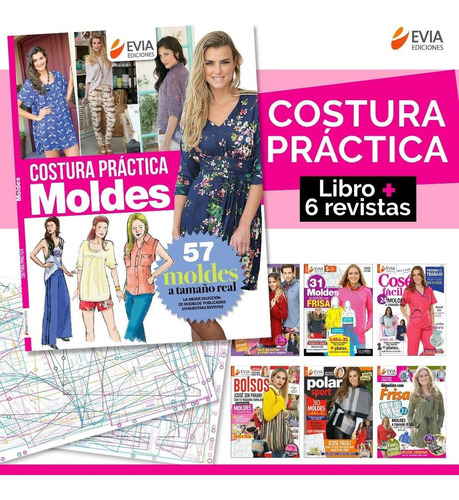 Promopack / Costura Práctica / Libro Moldes + 6 Revistas