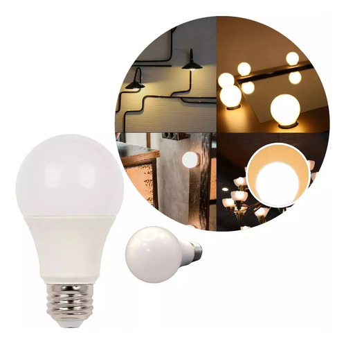 Foco Led 9w Luz Calida Ahorrador Sanelec 1326