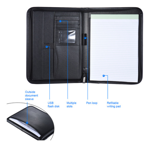 Funda De Documentos Para Hombre, Funda Organizadora De Docum