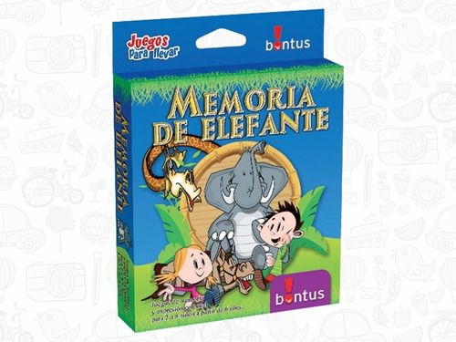 Mesa Juego Memoria Elefante Bontus En Mi Cielo Azul=