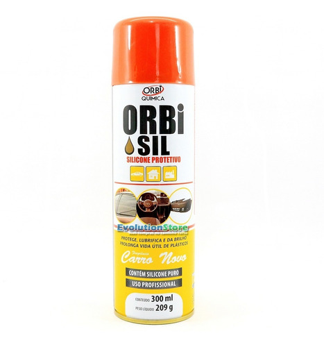 Silicone Spray 300ml Orbi Sil Fragrância Carro Novo