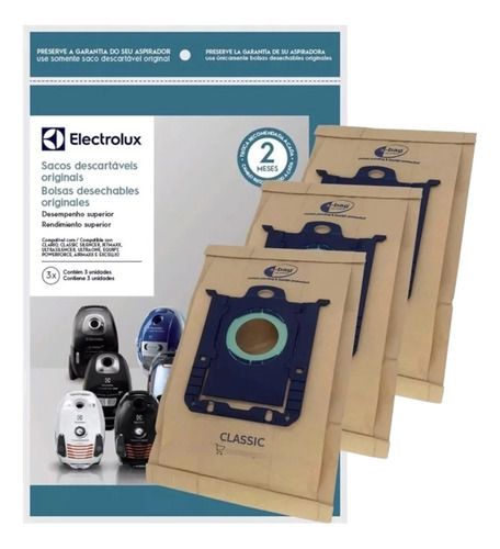 Saco Descartavel Original Electrolux Clario/equipt/jetmax 3u