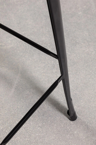 Taburete Tolix Madera Con Respaldo 66cm