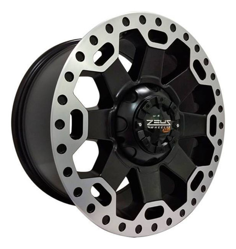 Jogo De Rodas F250 Zeus Zwat1 Aro 17 Furação 8x170 Preto