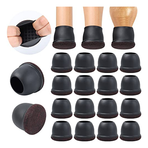 24 Pcs Extra Large Chair Leg Protectors With Felt, Chai...