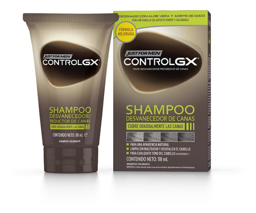 Shampoo Just For Men Control Gx Cubre Progesivo De Canas