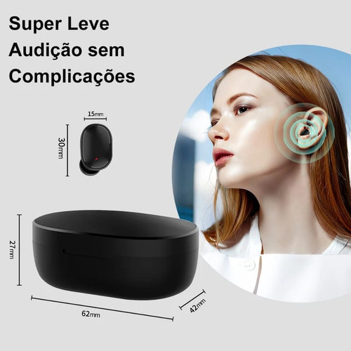 Fone De Ouvido Airdots Pro3 Budlight Bluetooth V5.1 Original Preto