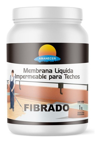 Membrana Líquida Para Techos Fibrado 1,0 L  | Amanecer