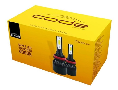 Imagem 5 de 6 de Lâmpada Led H1 6000k 7800 Lumens Techone Code Super Led