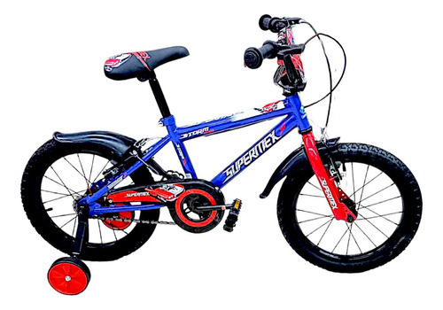 Bicicleta Supermex Storm 16 Para Hombre Con V-brakes Storm Azul 16 "