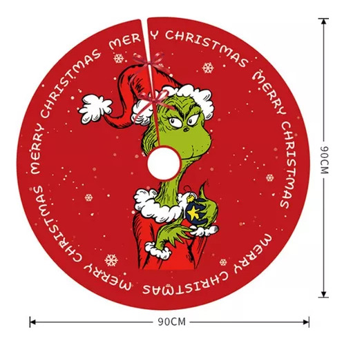 Saia De Árvore De Natal Grinch, Capa Macia,