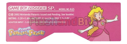 Sticker Para Game Boy Advance (gba) Sp Diseño Princesa Peach