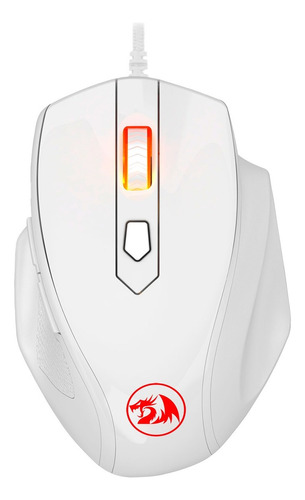 Mouse Gamer Redragon Tiger 2 Led Vermelho 3200dpi Branco - Ú
