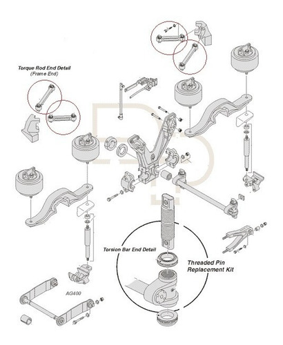 Barra Tensor De Aluminio P/ Kenworth Suspension De 8 Bolsas