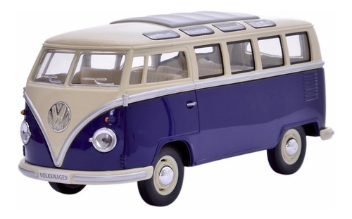 Volkswagen Classical Bus Combi 1962 1:24 Kinsmart Azul