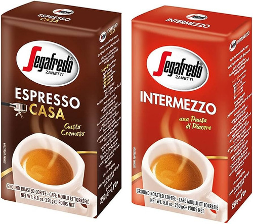 Pack Cafe Segafredo Espresso Casa Molido + Intermezzo 500grs