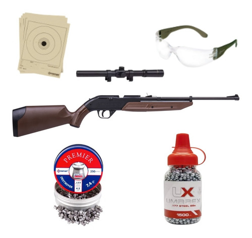 Pumpmaster Rifle Crosman 760 Kit 4.5mm Bbs Mira 4x15 Xtm P