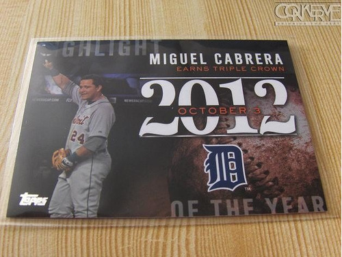 Barajita Miguel Cabrera Topps 2015 # H-30 Triple Corona