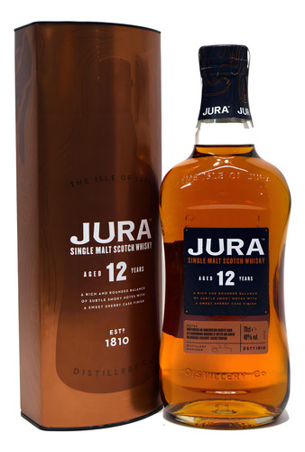 Caja De 6 Whisky Jura Single Malt 12 Años 700 Ml