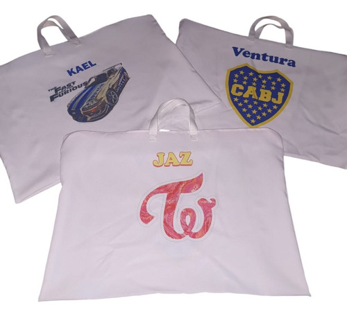 Bolsa Tote Bag Carpeta N°6 Personalizada Blanco Personalizado