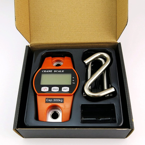 Báscula Lcd Digital Portátil Industrial Para Colgar 4-300 Kg