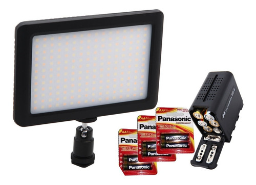 Iluminador De 192 Led + Adaptador Para Pilhas Aa