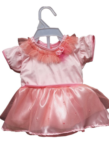 Vestido Para Bebe Talla 0 -24 Meses Incluye Manopla Cintillo