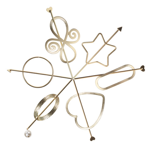 Hebilla De Pelo Simple Arrow Pearl, 6 Unidades