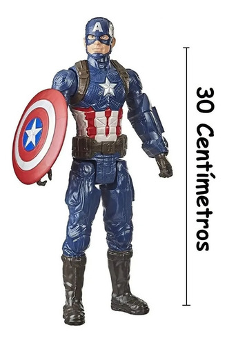 Imagem 2 de 5 de Capitão América Boneco Marvel Titan Hero 30cm Hasbro F1342
