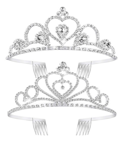 Diadema De Niñas Lurrose Corona De Tiara Con Diamantes De Im