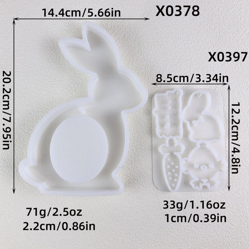Molde De Fundición De Silicona Molde Para Velas De Conejo De